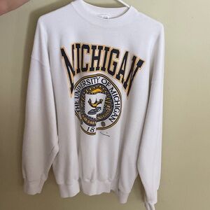 University of Michigan White Sweater